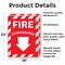 Signmission Fire Extinguisher with Arrow OSHA ANSI Sign, Vinyl Decal, 18in W x 24in L, 2PK OS-2PACK-MISC-D-1824-L-19492 - alternate 6